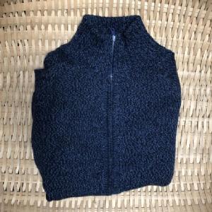 Navy Blue & Blue Zippered Sweater Image